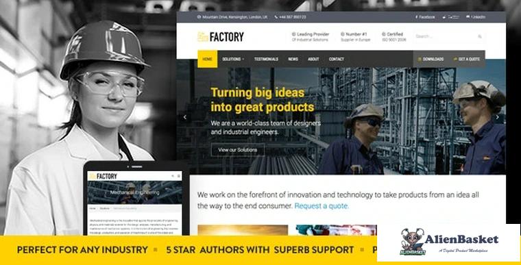 79563  Factory v1.7.1 - Industrial Business WordPress Theme