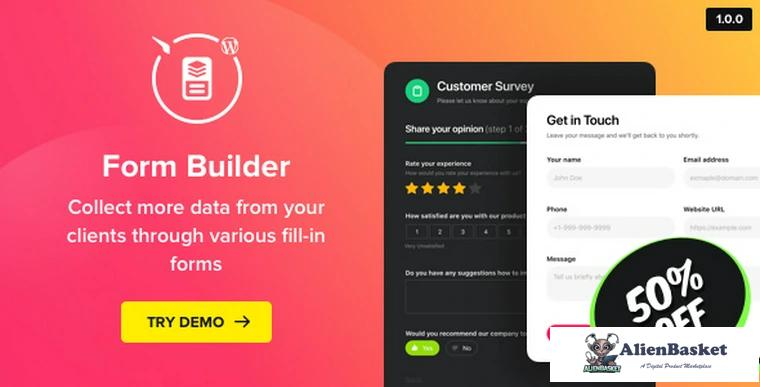 71081  Form Builder v1.0.0 - WordPress Form plugin