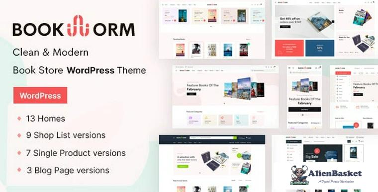 92816  Bookworm v1.1.9 - Bookstore & Bookshop WooCommerce Theme