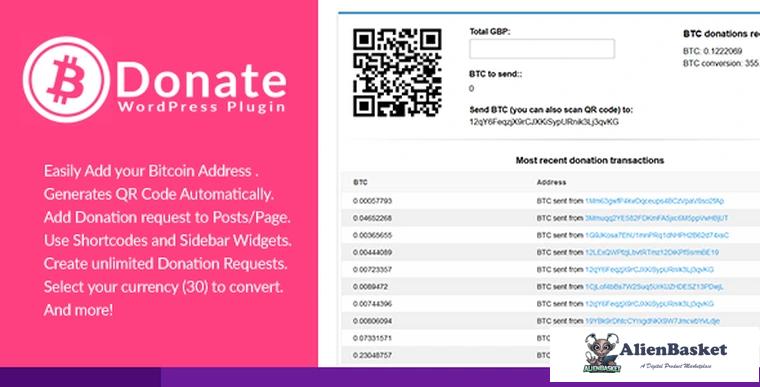 68081  Bitcoin Donate v1.0.0 - A WordPress Plugin