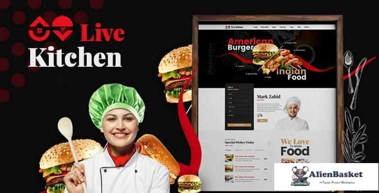 77624  Livekitchen v2.1 - Restaurant Cafe WordPress Theme