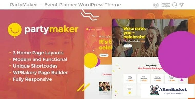 78855  PartyMaker v1.1.2 - Event Planner & Wedding Agency WordPress Theme