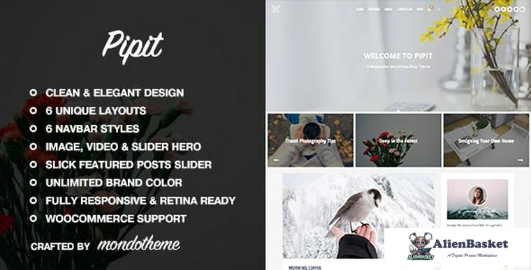 79383  Pipit v1.2 - A Responsive WordPress Blog Theme