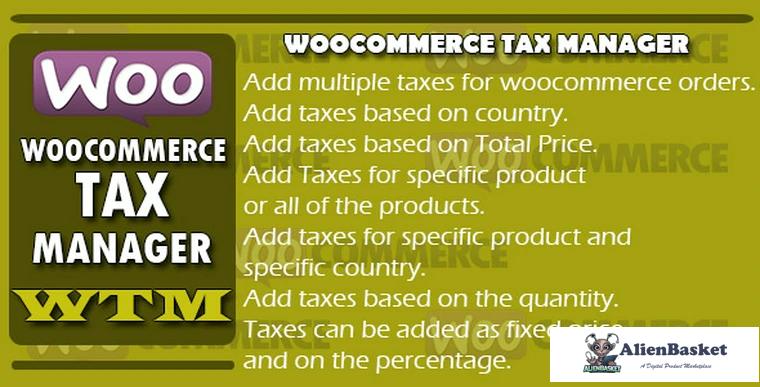 71458  Woocommerce Tax Manager v1.1 - WTM