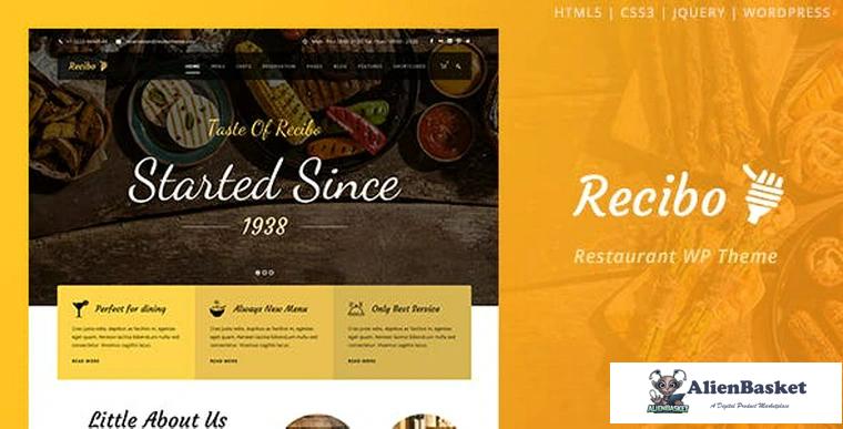 75471  Recibo v1.2.2 - Restaurant / Food / Cook WordPress Theme