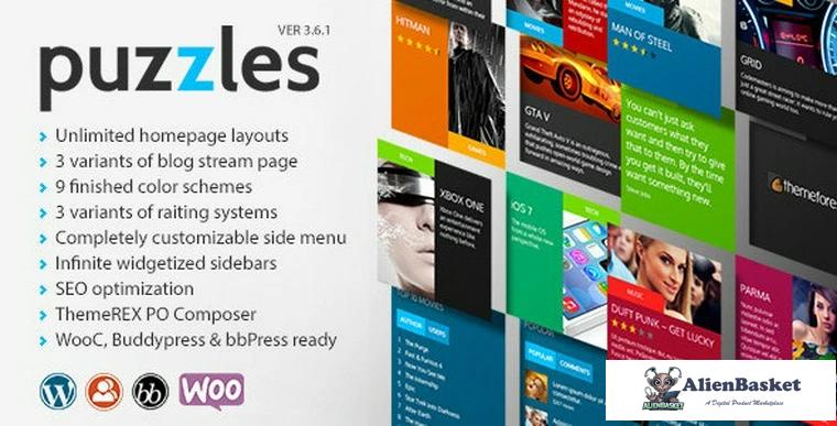 79098  Puzzles v4.2 - WP Magazine / Review with Store WordPress Theme + RTL