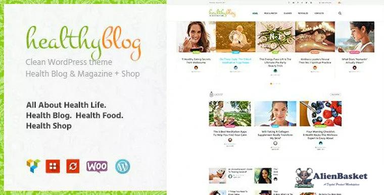 77579  Healthy Living v1.2.2 - Blog with Online Store WordPress Theme