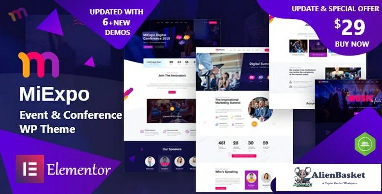 79574  MiExpo v1.0 - Event Conference Elementor WordPress Theme