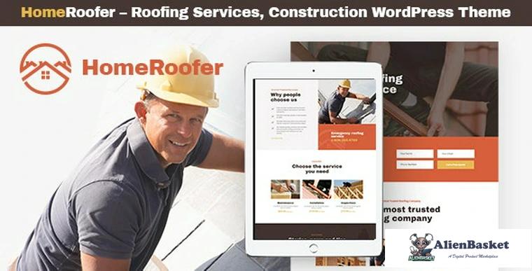 94068  HomeRoofer v2.2 - Roofing Company Services & Construction WordPress Theme