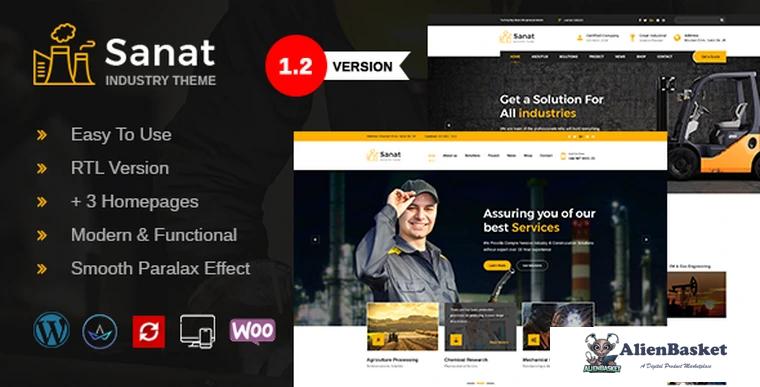 72813  Sanat v1.1.2 - Factory & Industry WordPress Theme