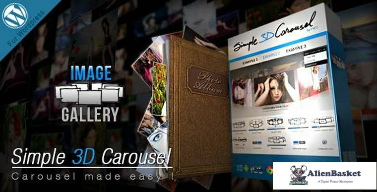 77290  Simple 3D Carousel v1.1 - Wordpress Plugin