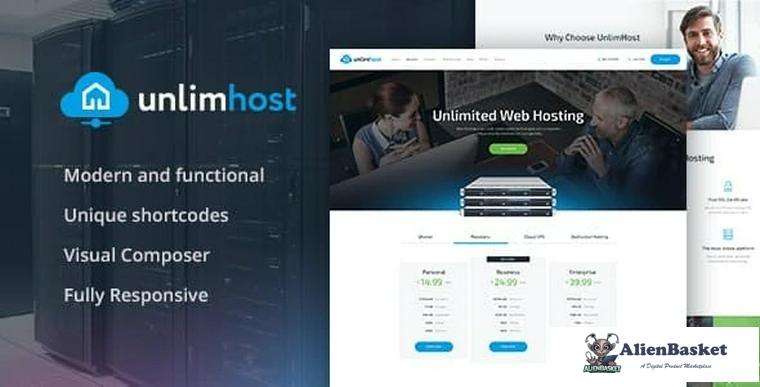 78820  UnlimHost v1.2.3 - Web Hosting & Internet Technology WordPress Theme