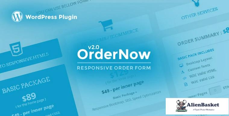 70996  OrderNow v2.0.4 - Responsive Order Form WordPress Plugin