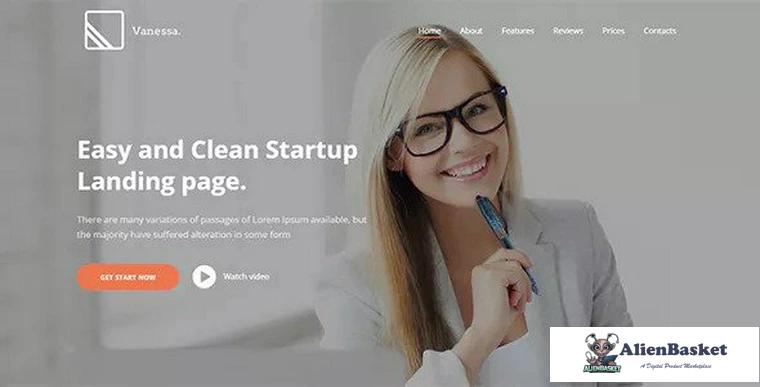 74170  Vanessa v1.0.6 - Easy Startup Landing Page WP Theme