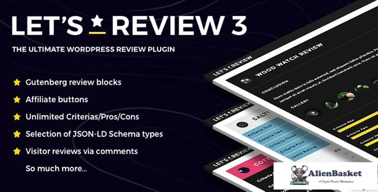 79321  Let's Review v3.0.0 - WordPress Plugin With Affiliate Options