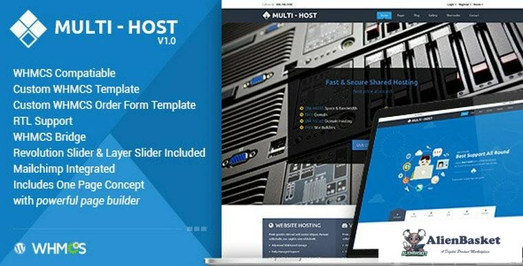 87566  Multi Hosting v2.4 - WHMCS WordPress Theme