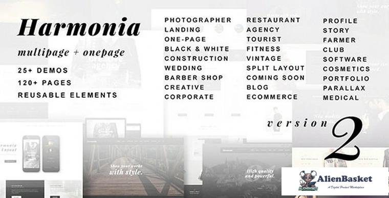 70751  Harmonia v1.3.0 - Creative Multi-Purpose WordPress Theme