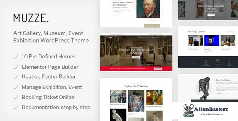 90494  Muzze v1.4.7 - Museum Art Gallery Exhibition WordPress Theme