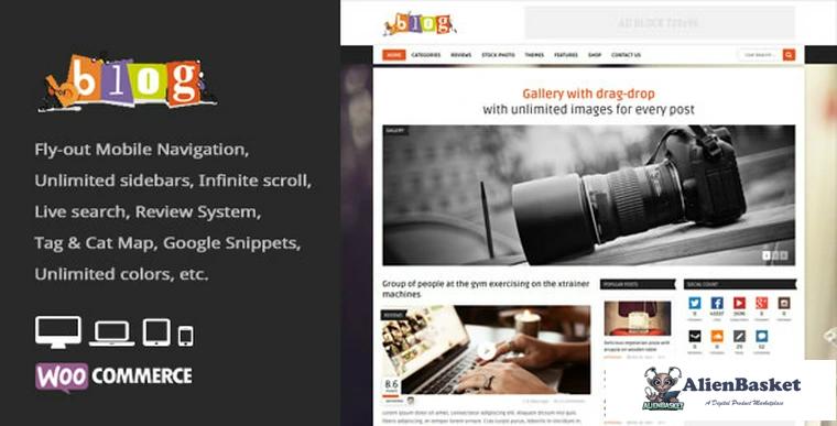 68134  Bblog v2.2 - Blog / Magazine WordPress Theme