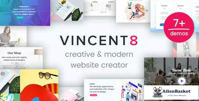 74126  Vincent Eight v1.0 - Responsive Multipurpose WordPress Theme