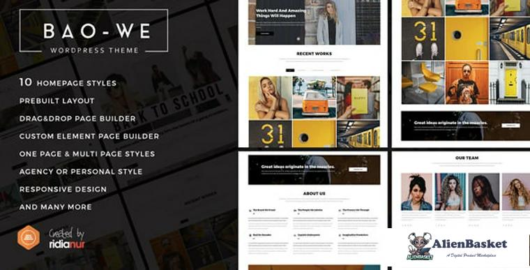 68111  Baowe v1.1 - Responsive One/Multi Page Portfolio Theme