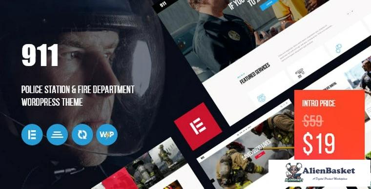 90041  911 v1.0 - Police Station & Fire Department WordPress Theme