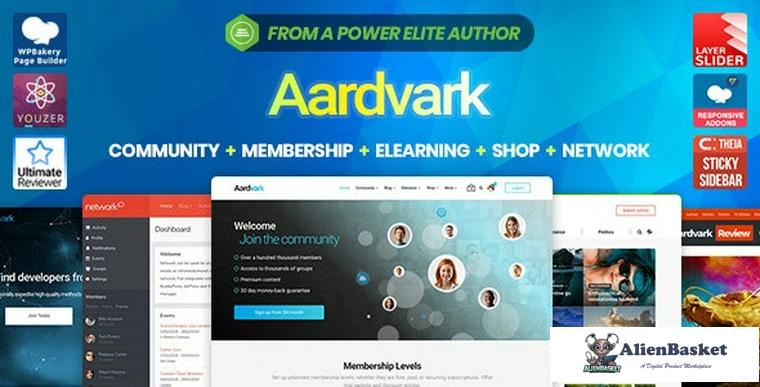 79719  Aardvark v4.9 - Community, Membership, BuddyPress Theme