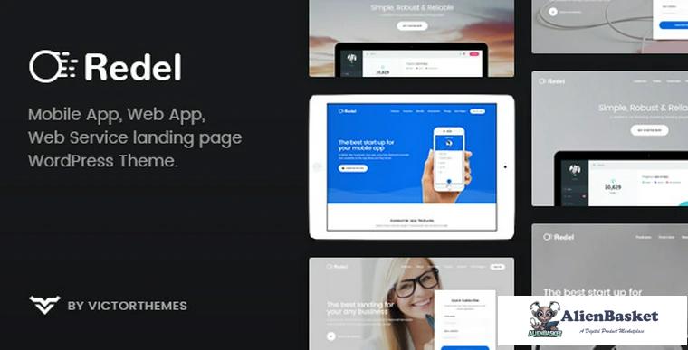 92472  Redel v1.8.0 - Responsive App Landing WordPress Theme