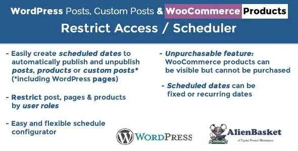 80461  Post & Products Scheduler / Restrict Access v5.2