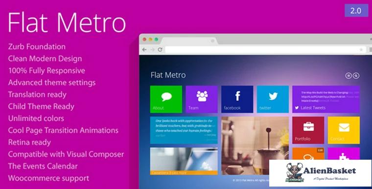 73570  Flat Metro v2.1 - Responsive WordPress Theme