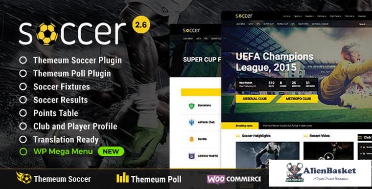 70139  Soccer v2.6 - Sport WordPress Theme for Football