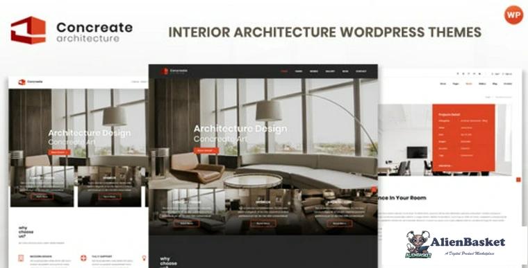 79162  Concreate v1.2 - Interior Architecture Interactive WordPress Theme