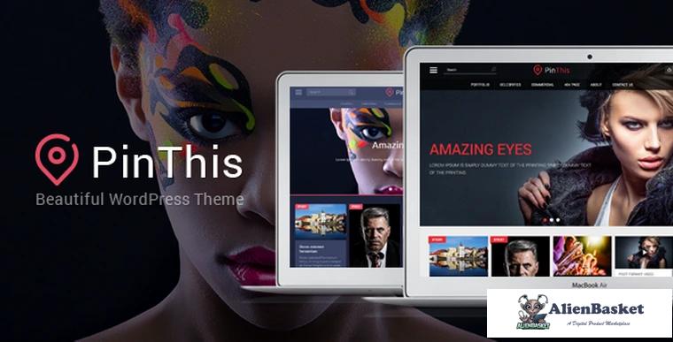 72365  PinThis v1.6.9 - Pinterest Style Wordpress Theme