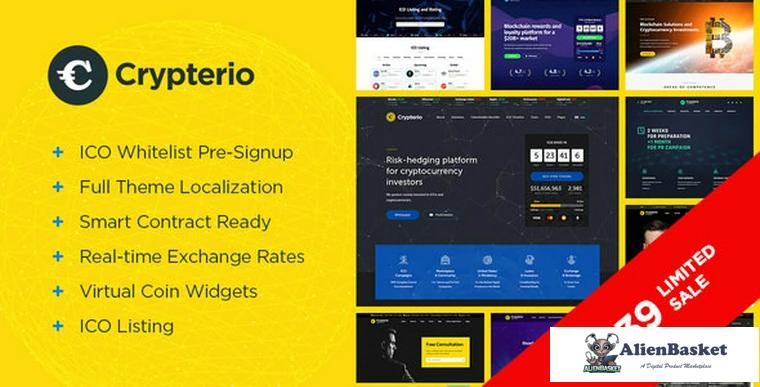 69166  Crypterio v1.8 - ICO and Cryptocurrency WordPress Theme