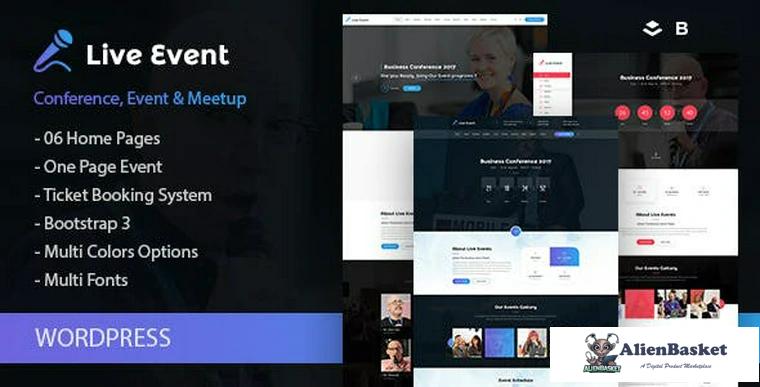 75630  Live Event v1.1.0 - Single Conference, Event, Meetup WordPress Theme