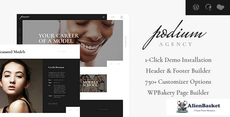 91993  Podium v1.1.7 - Fashion Model Agency WordPress Theme