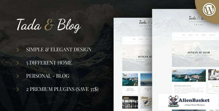 78520  Tada & Blog v1.3 - Personal WordPress Template