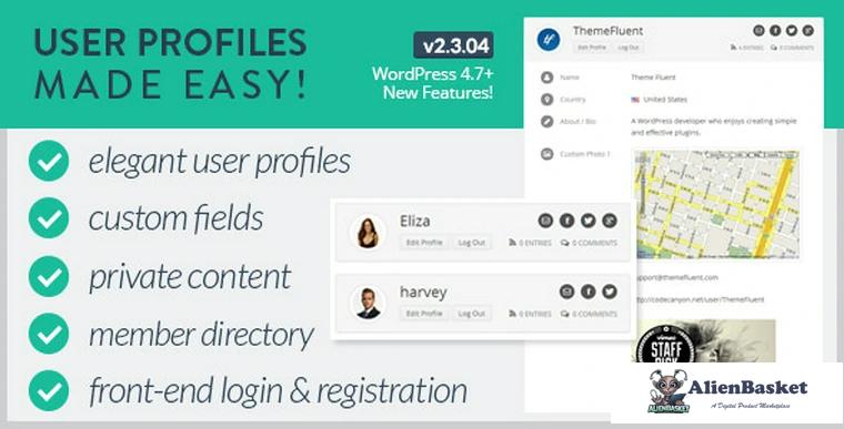 69218  User Profiles Made Easy v2.3.04 - WordPress Plugin