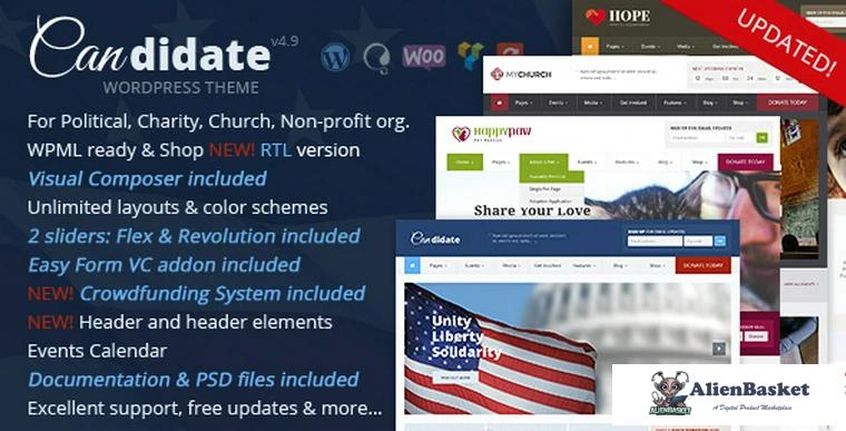 69563  Candidate v4.9 - Political/Nonprofit Wordpress Theme