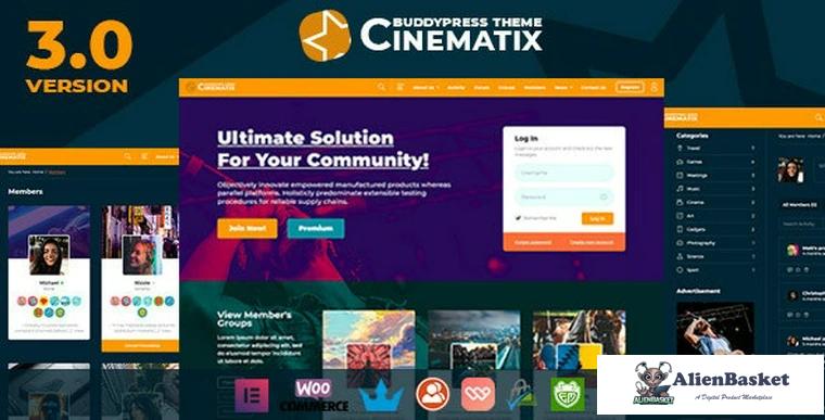 84129  Cinematix v3.0.4 - BuddyPress Nouveau Membership Theme