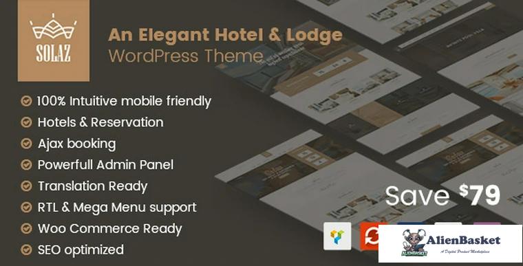 80742  Solaz v1.1.8 - An Elegant Hotel & Lodge WordPress Theme