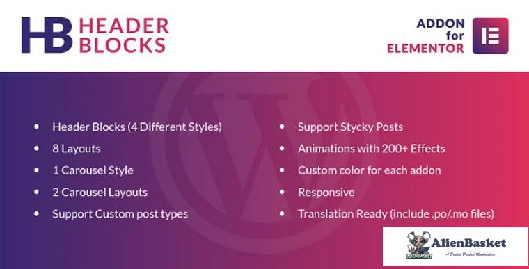 78417  Header Blocks for Elementor v1.0 - WordPress Plugin