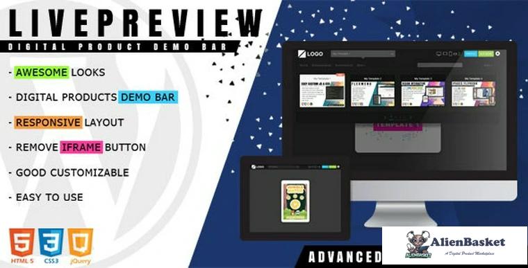 83564  LivePreview v1.2.1- Theme Demo Bar for WordPress