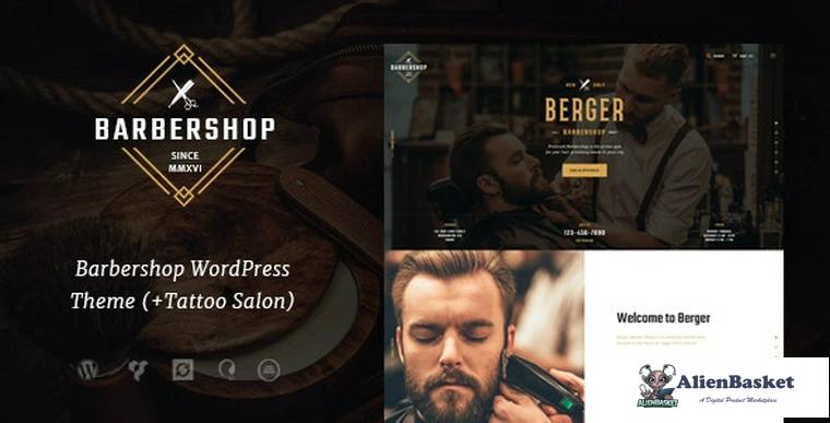 77837  Berger v1.1.1 - Barbershop & Tattoo WordPress Theme