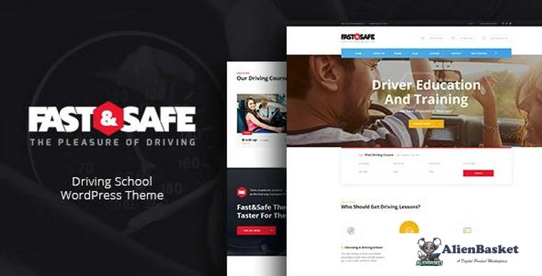 75038  Fast & Safe v1.2 - Driving School WordPress Theme