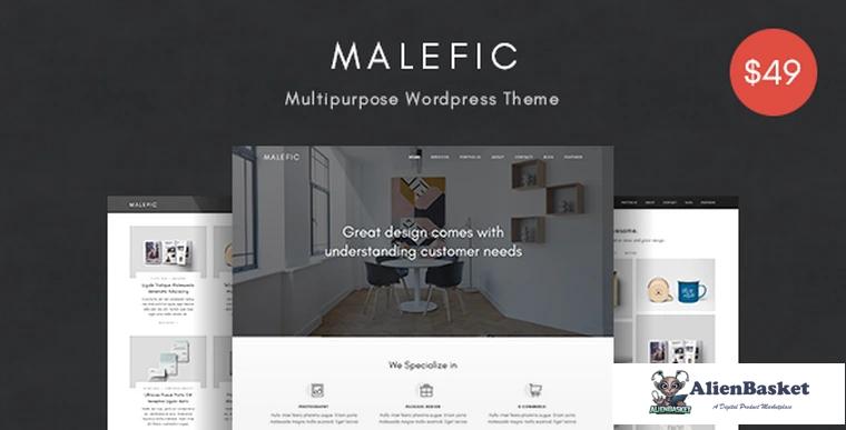 76612  Malefic v1.0.2 - One Page Responsive WordPress Theme