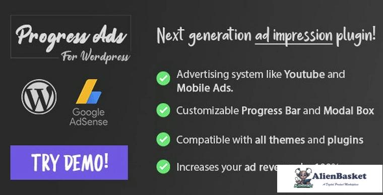 79851  Progress Ads v1.0.0 - WordPress Skippable Ads Plugin