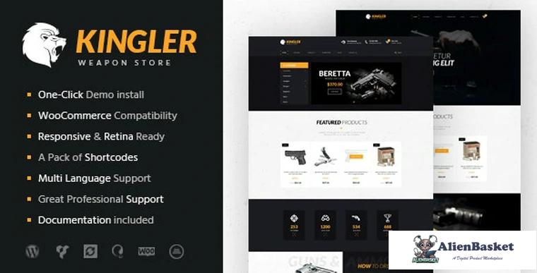 79121  Kingler v1.7 - Weapon Store & Gun Training WordPress Theme