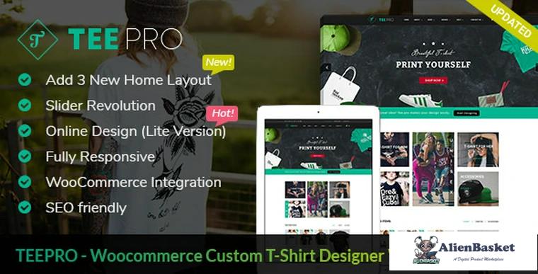 69992  TEEPRO v2.1.1 - Woocommerce Custom T-Shirt Designer