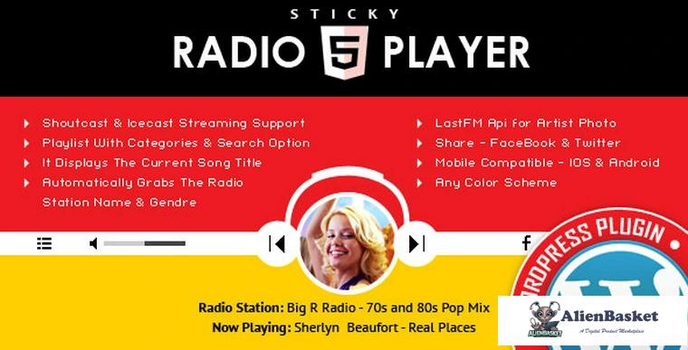 89681  Sticky Radio Player WordPress Plugin v3.3.2